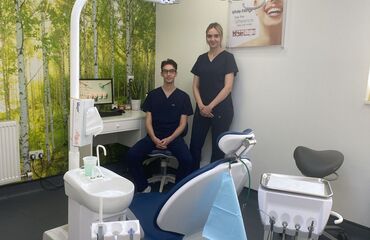 Doctor Filippo and dental assistent Andrea